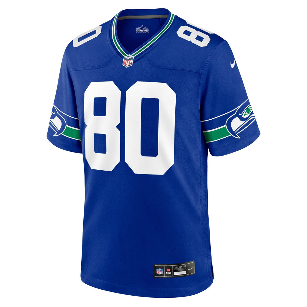 Seattle Seahawks Steve Largent Royal Throwback Retired Player Game Football Jersey