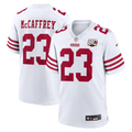 San Francisco 49ers Christian McCaffrey White 80th Anniversary Game Football Jersey
