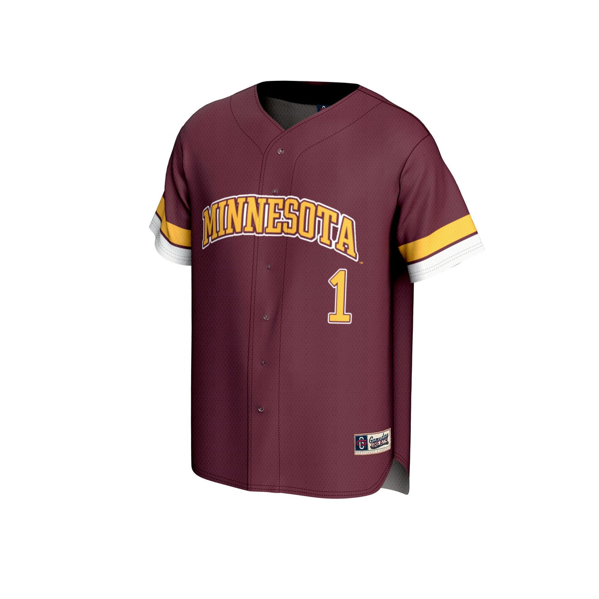 #1 Maroon Minnesota Golden Gophers Lightweight Collegiate Baseball Fashion Jersey