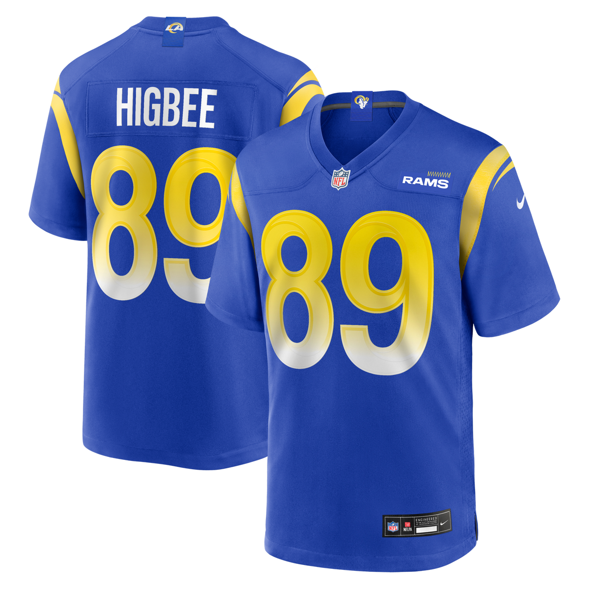 Los Angeles Rams Tyler Higbee Royal Game Player Football Jersey