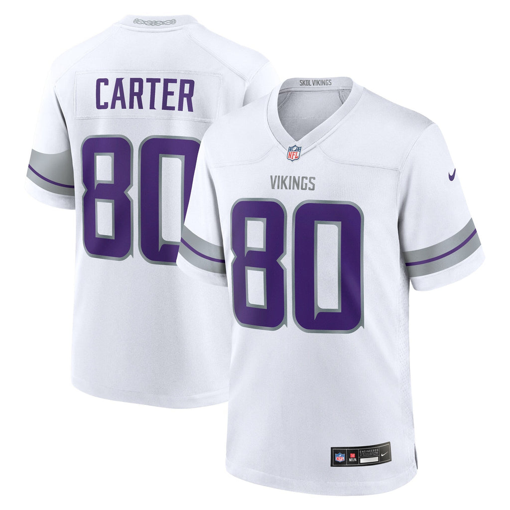 Minnesota Vikings Cris Carter White Alternate Retired Player Game Football Jersey