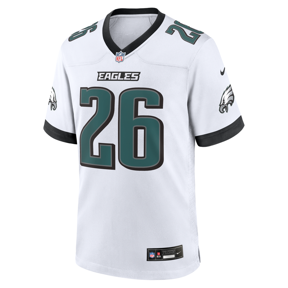 Philadelphia Eagles Saquon Barkley White Game Football Jersey