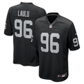 Las Vegas Raiders Jonah Laulu Black Team Game Football Jersey