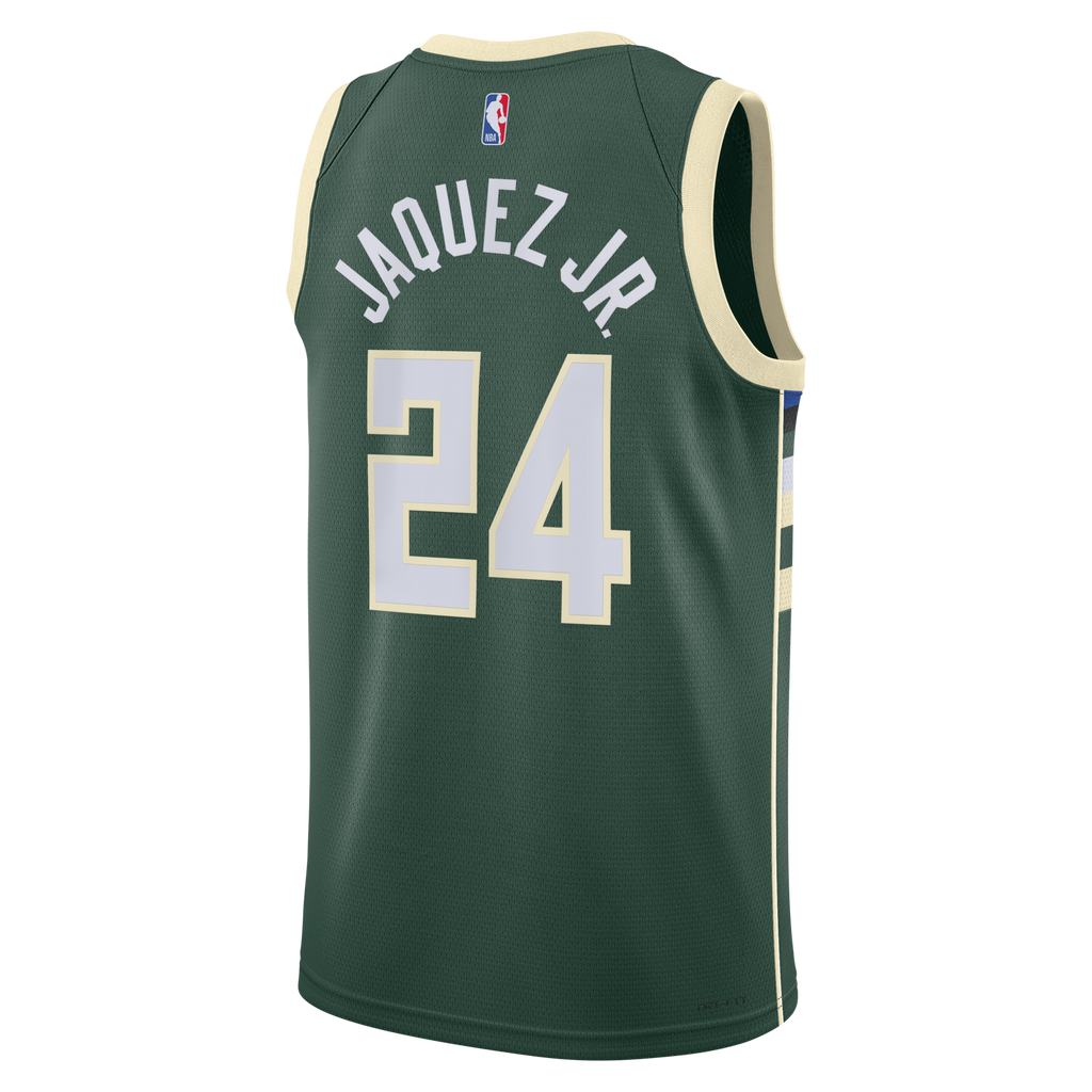 Milwaukee Bucks Icon Edition Swingman Jersey - Hunter Green - Jaime Jaquez Jr.