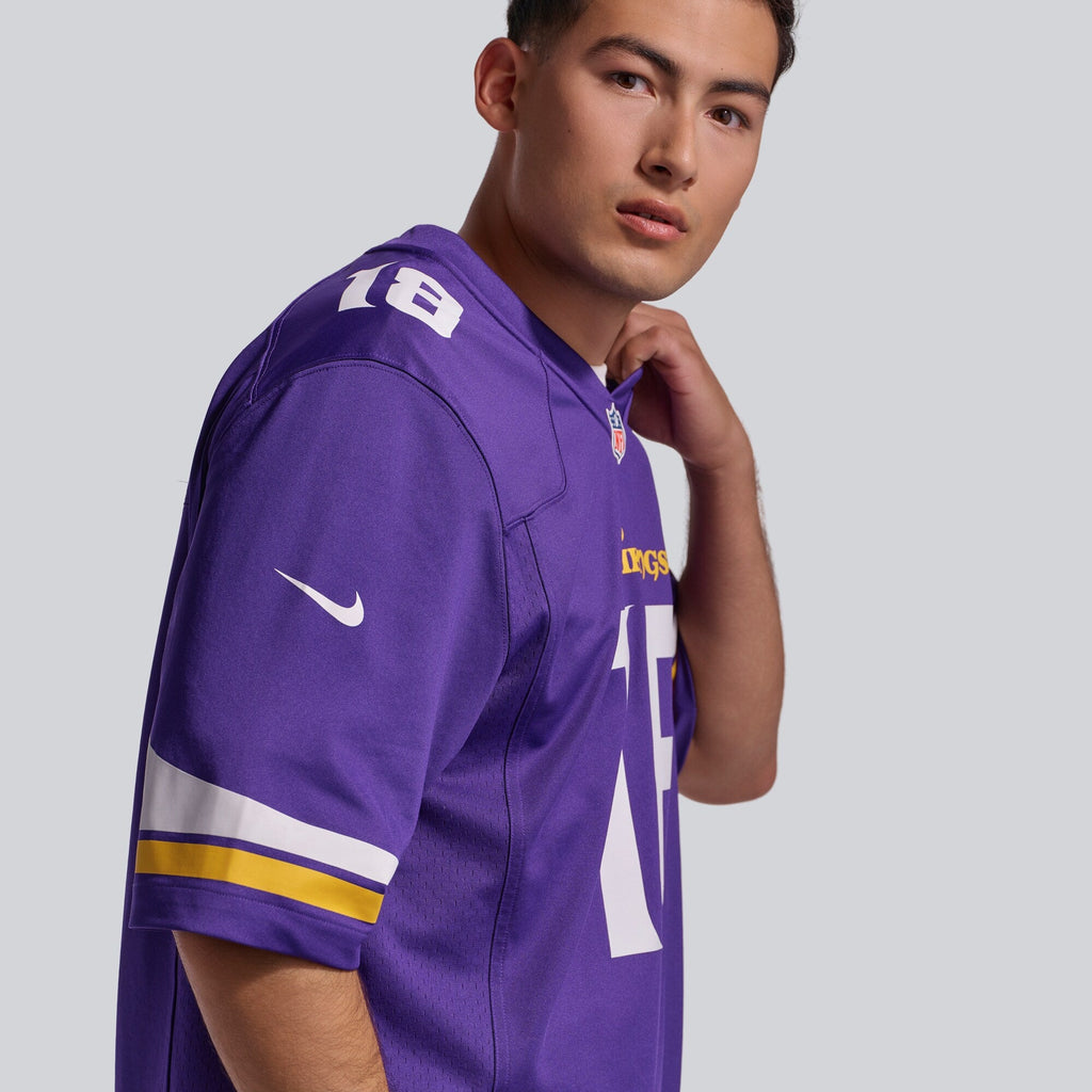 Minnesota Vikings Justin Jefferson Purple Player Game Football Jersey