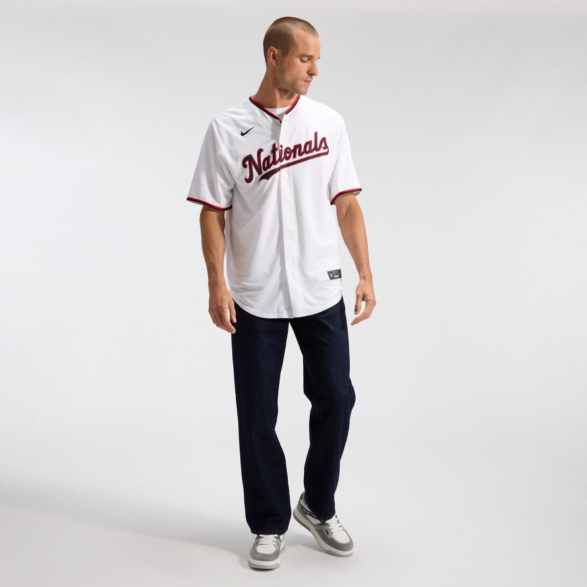 Washington Nationals CJ Abrams White Home Replica Baseball Jersey