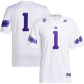 #1 Washington Huskies Premier Football Jersey - White