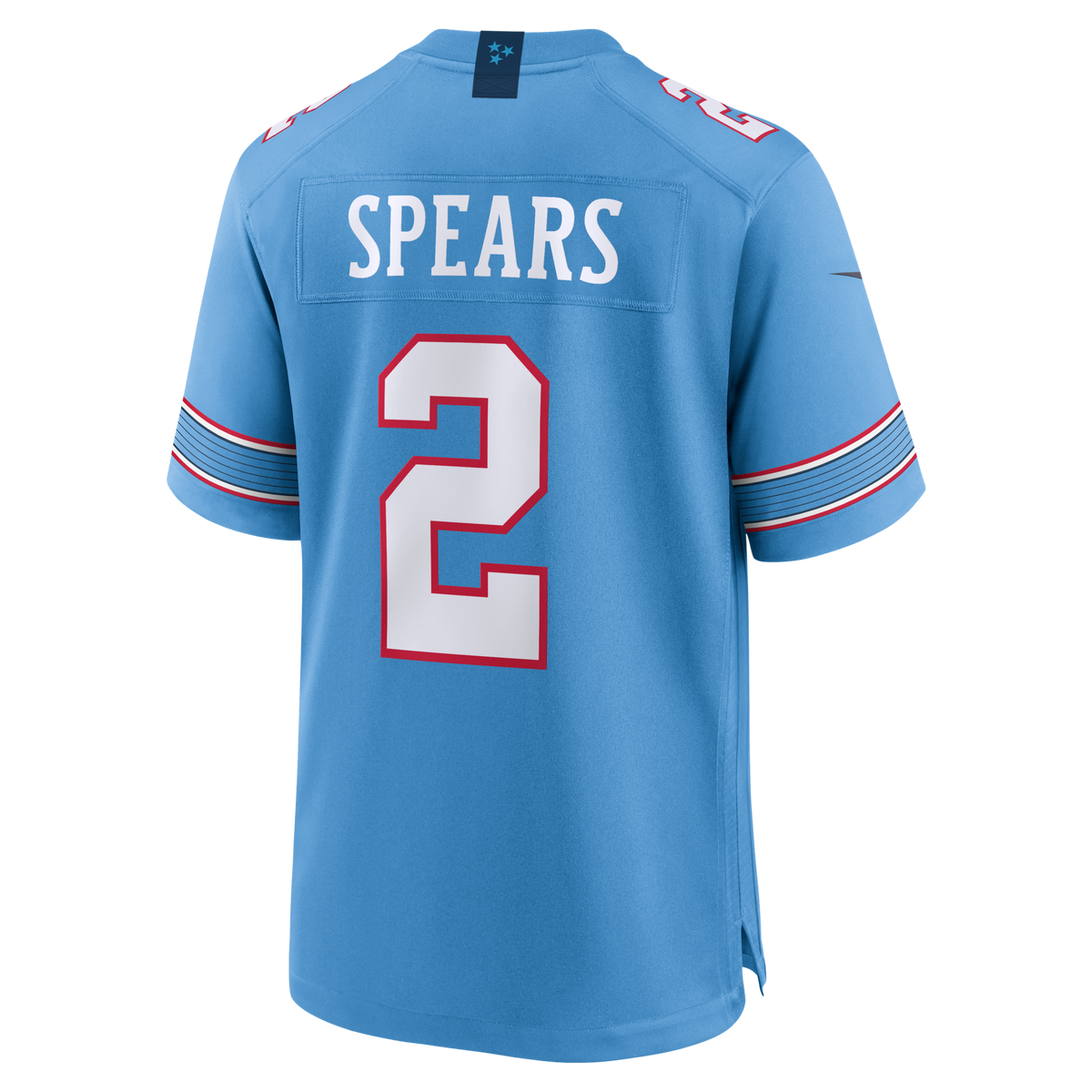 Tennessee Titans Tyjae Spears Light Blue Game Football Jersey