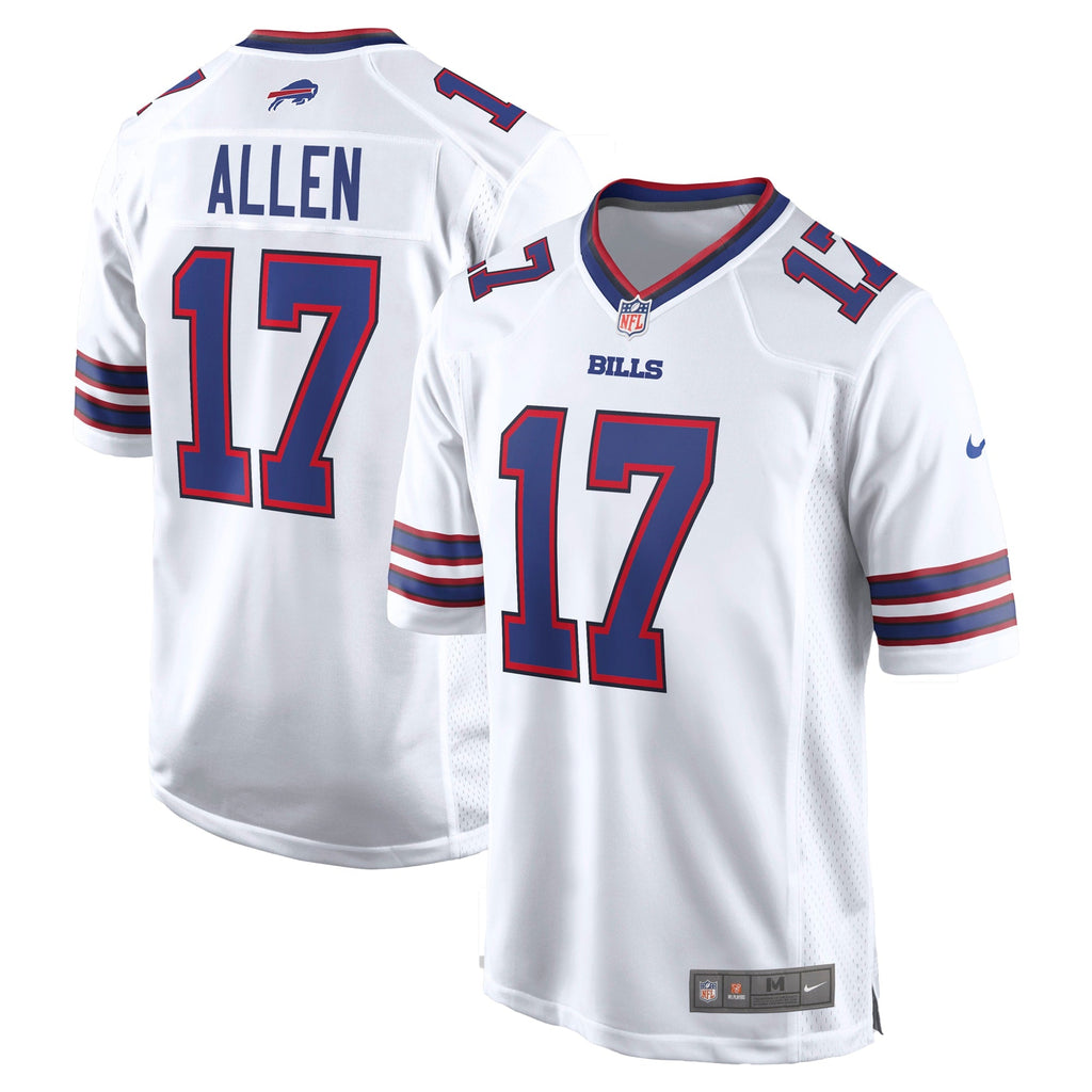 Buffalo Bills Josh Allen White White Game Player Football Jersey