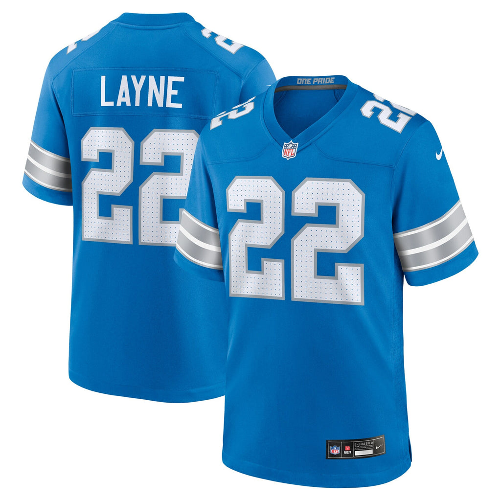 Detroit Lions Bobby Layne Blue Retired Player Game Football Jersey