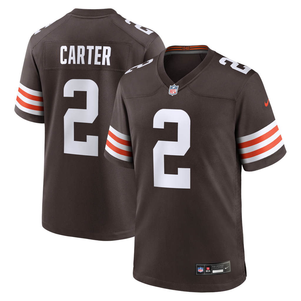 Cleveland Browns DeAndre Carter Brown Team Game Football Jersey