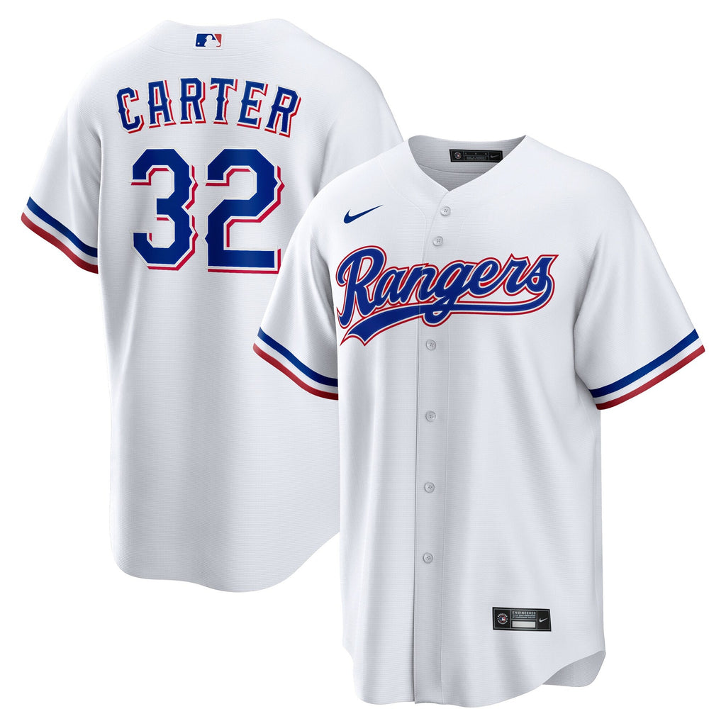 Texas Rangers Evan Carter White Home Replica Baseball Jersey