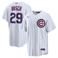 Chicago Cubs Michael Busch White Home Replica Baseball Jersey