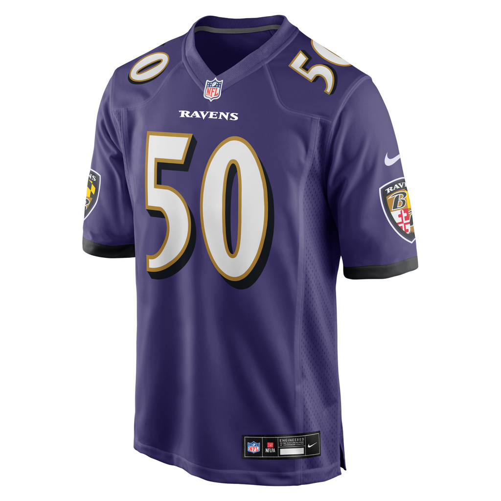 Baltimore Ravens Adisa Isaac Purple Team Game Football Jersey