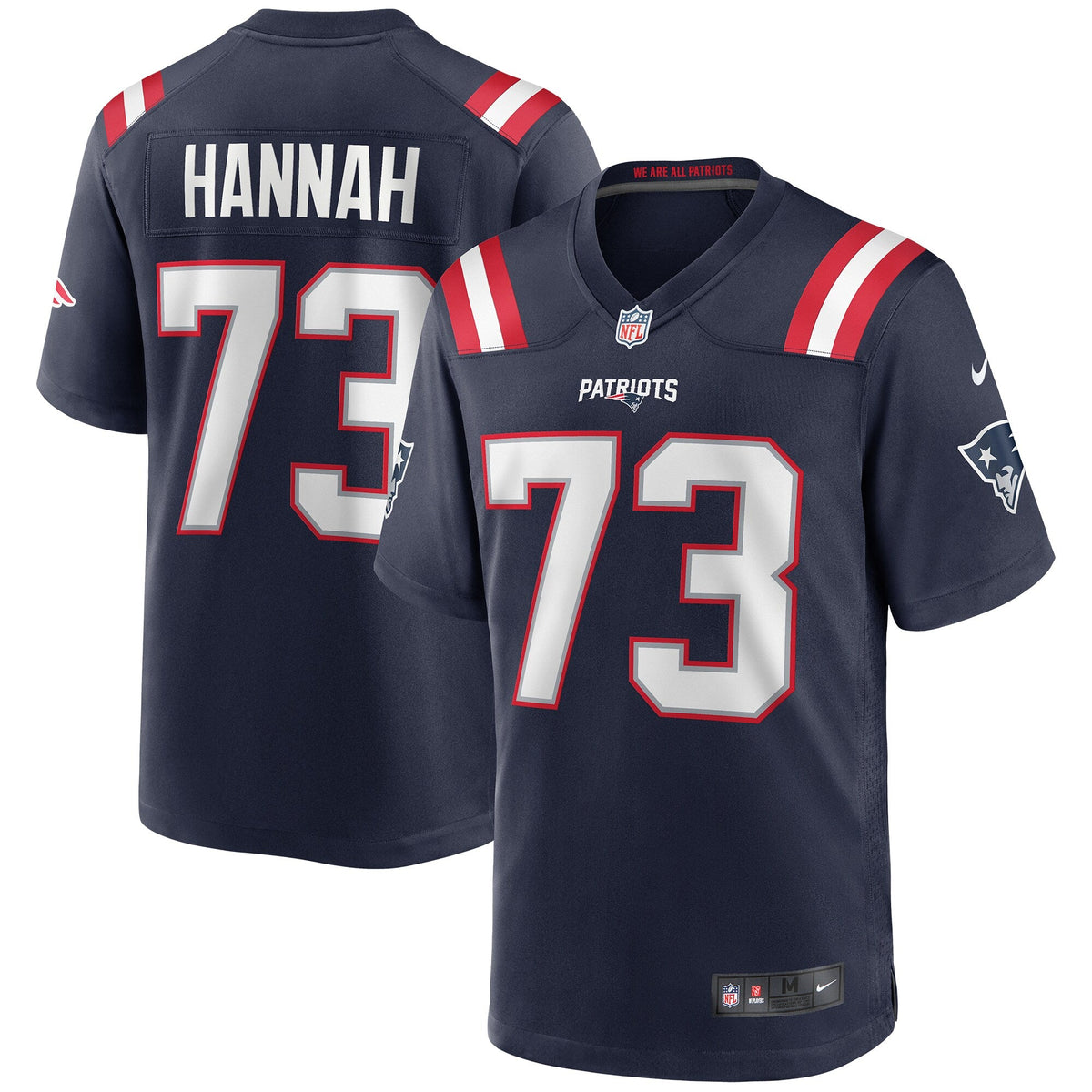 New England Patriots John Hannah Navy Game Retired Player Football Jersey