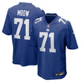 New York Giants Marcus Mbow Royal Team Game Football Jersey