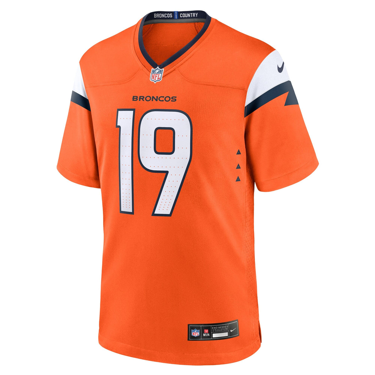 Denver Broncos Marvin Mims Jr Orange Team Game Football Jersey