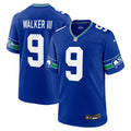 Seattle Seahawks Kenneth Walker III Royal Throwback Player Game Football Jersey