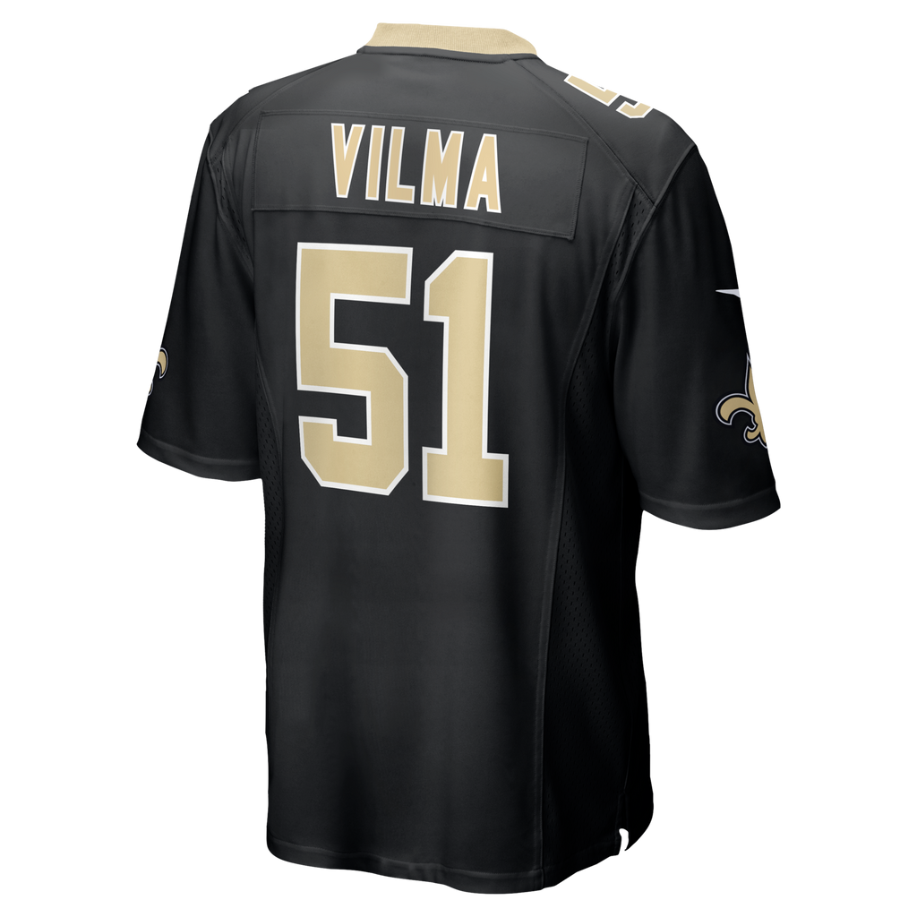 New Orleans Saints Jonathan Vilma Black Game Retired Player Football Jersey