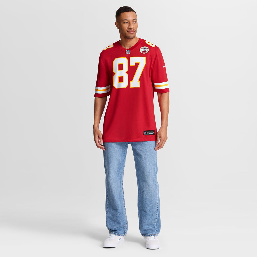 Kansas City Chiefs Travis Kelce Red Game Football Jersey