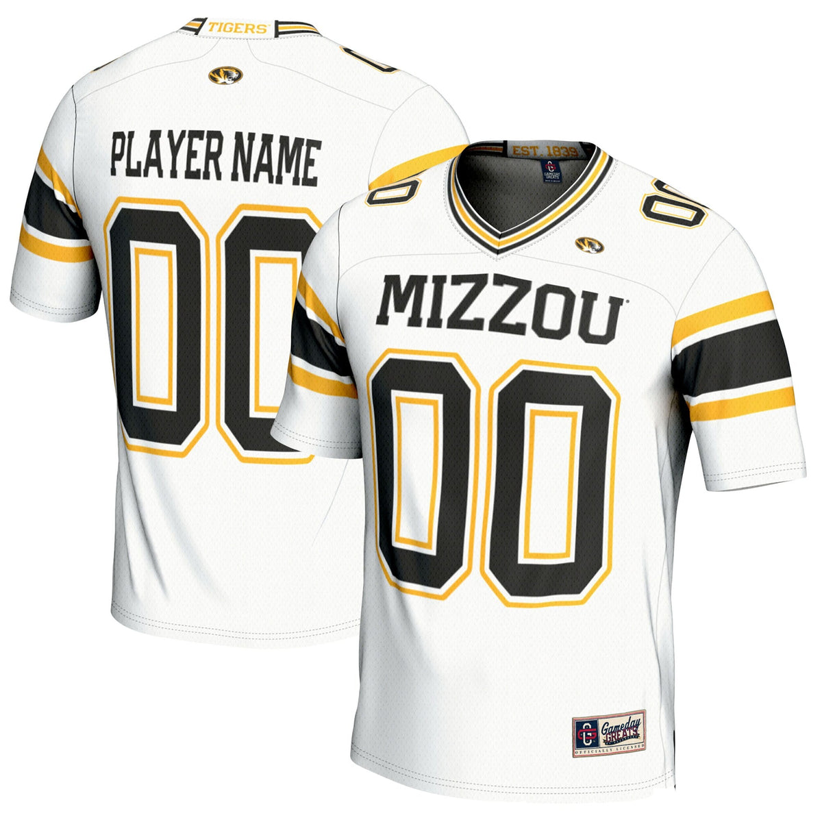 Missouri Tigers NIL Pick-A-Player Football Jersey - White