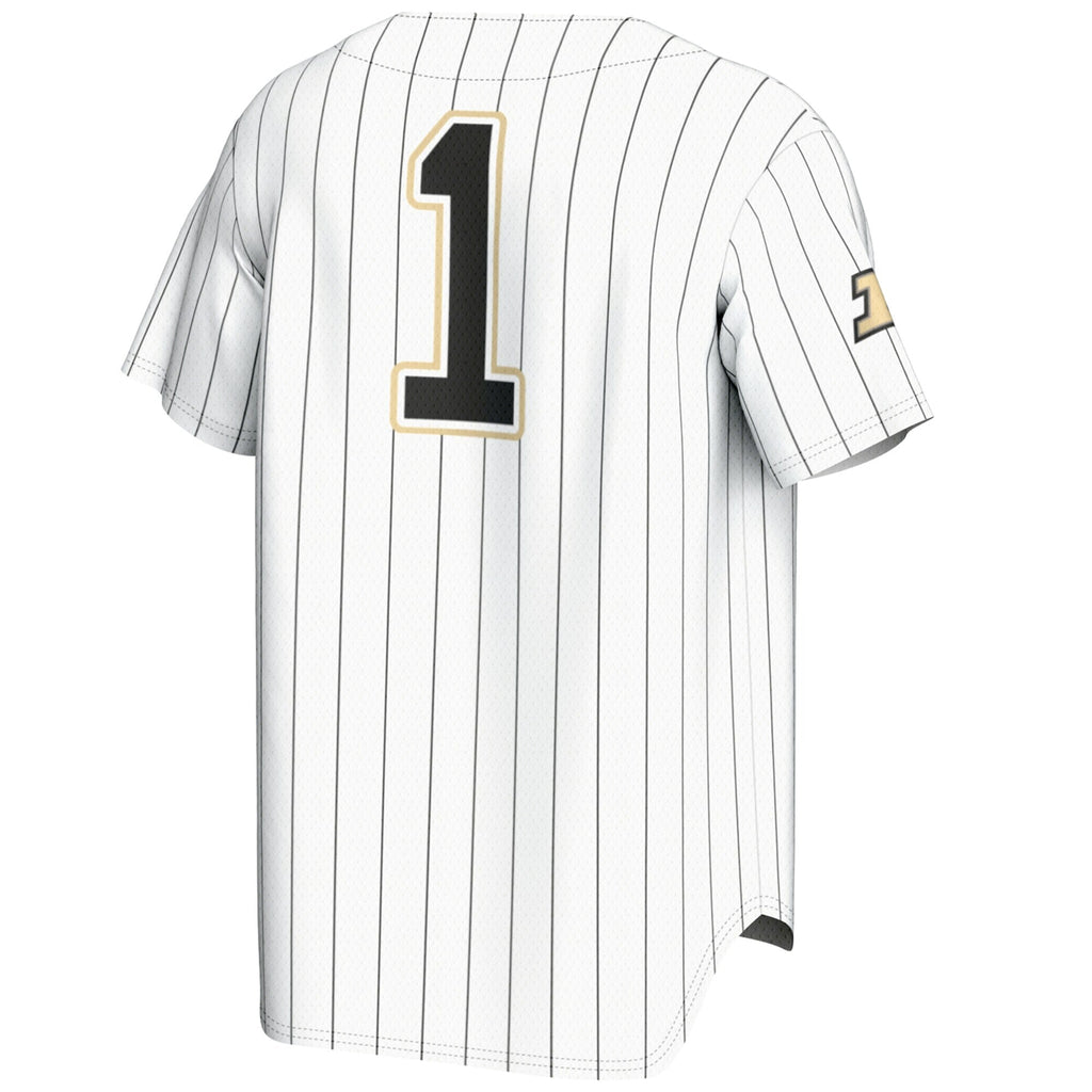 #1 White Purdue Boilermakers Lightweight Baseball Jersey
