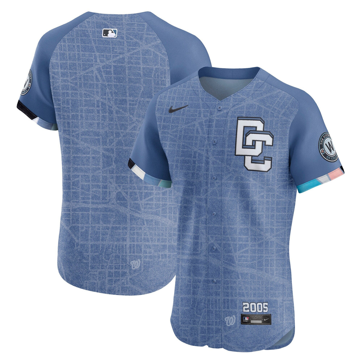 Washington Nationals Blue 2025 City Connect Elite Baseball Jersey