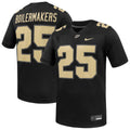 #25 Black Purdue Boilermakers Alternate Game Football Jersey