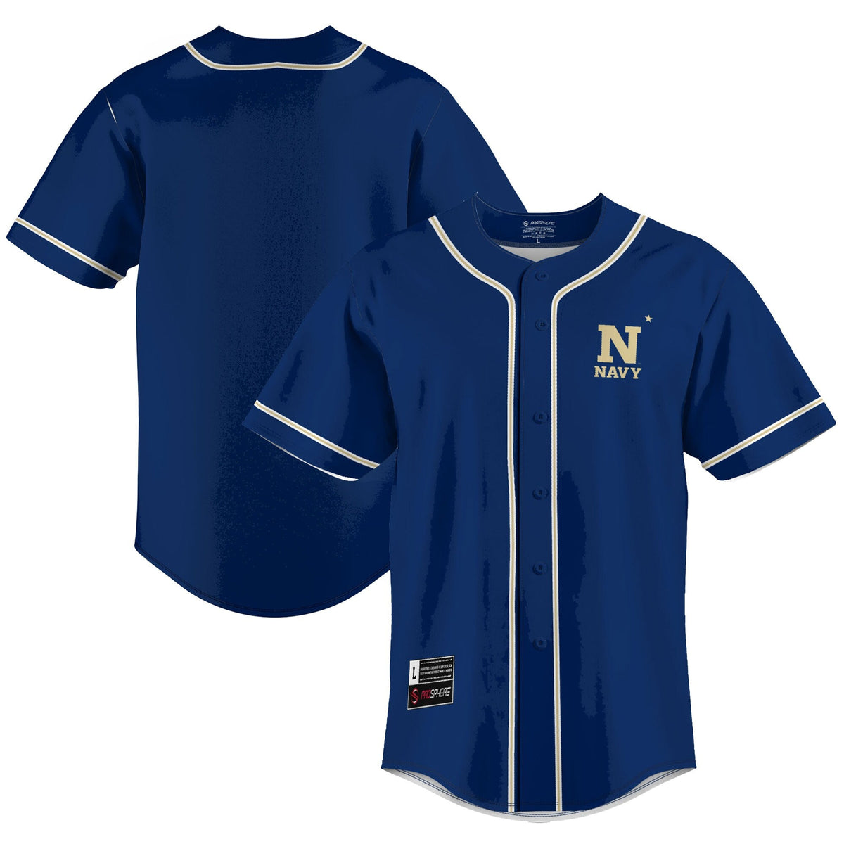 Blue Navy Midshipmen Lightweight Baseball Jersey