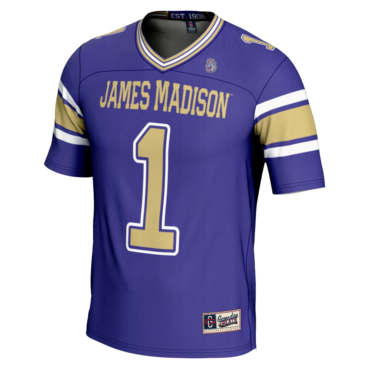 #1 James Madison Dukes Endzone Football Jersey - Purple