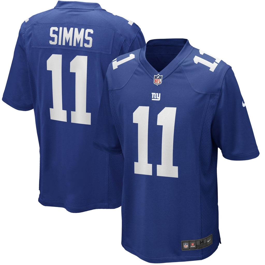 New York Giants Phil Simms Royal Game Retired Player Football Jersey