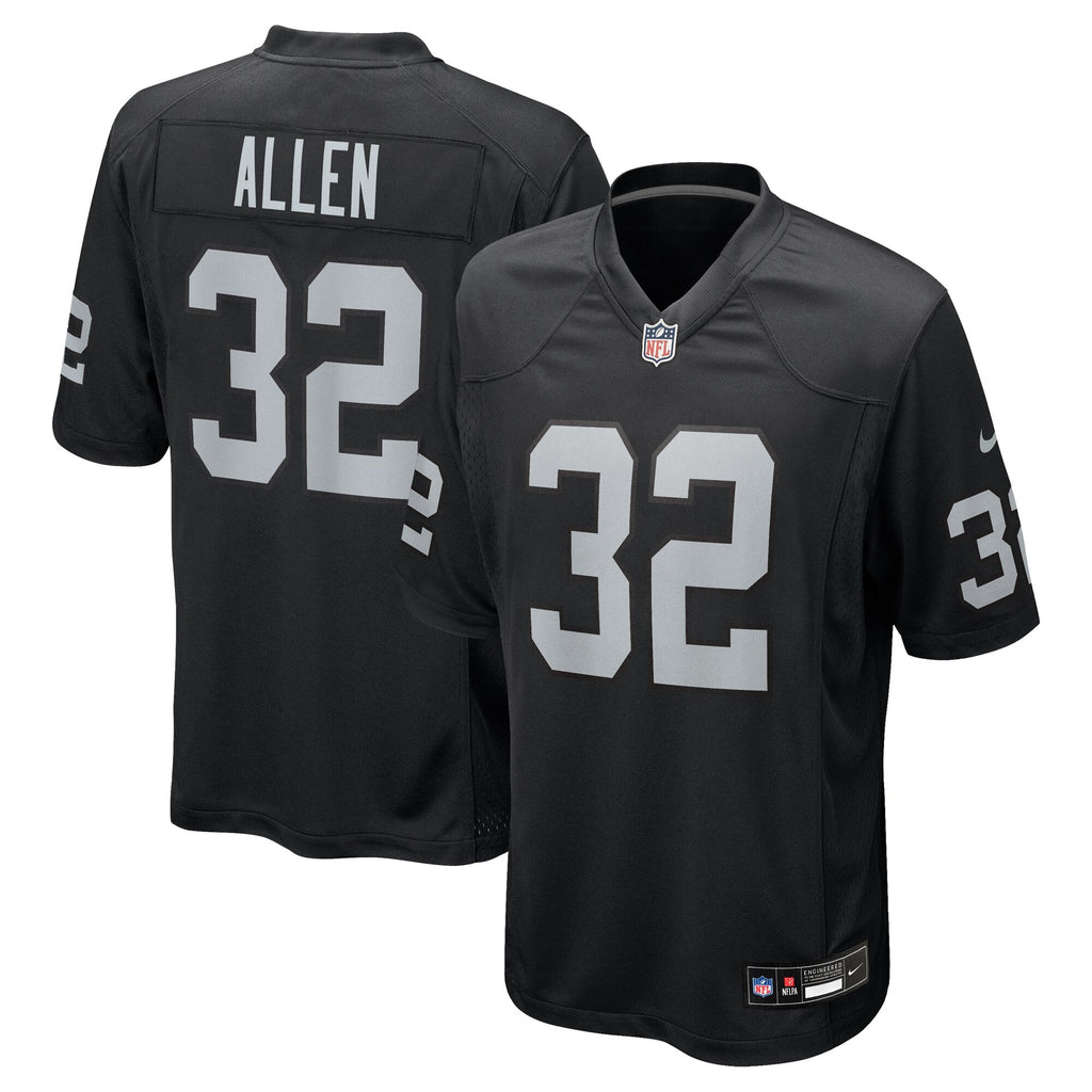 Las Vegas Raiders Marcus Allen Black Game Retired Player Football Jersey