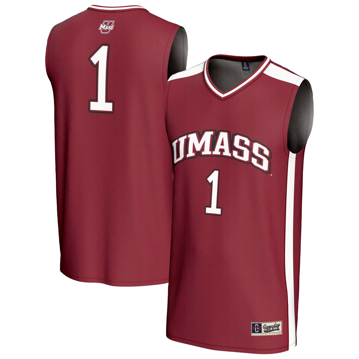 #1 UMass Minutemen Lightweight Basketball Fashion Jersey - Maroon