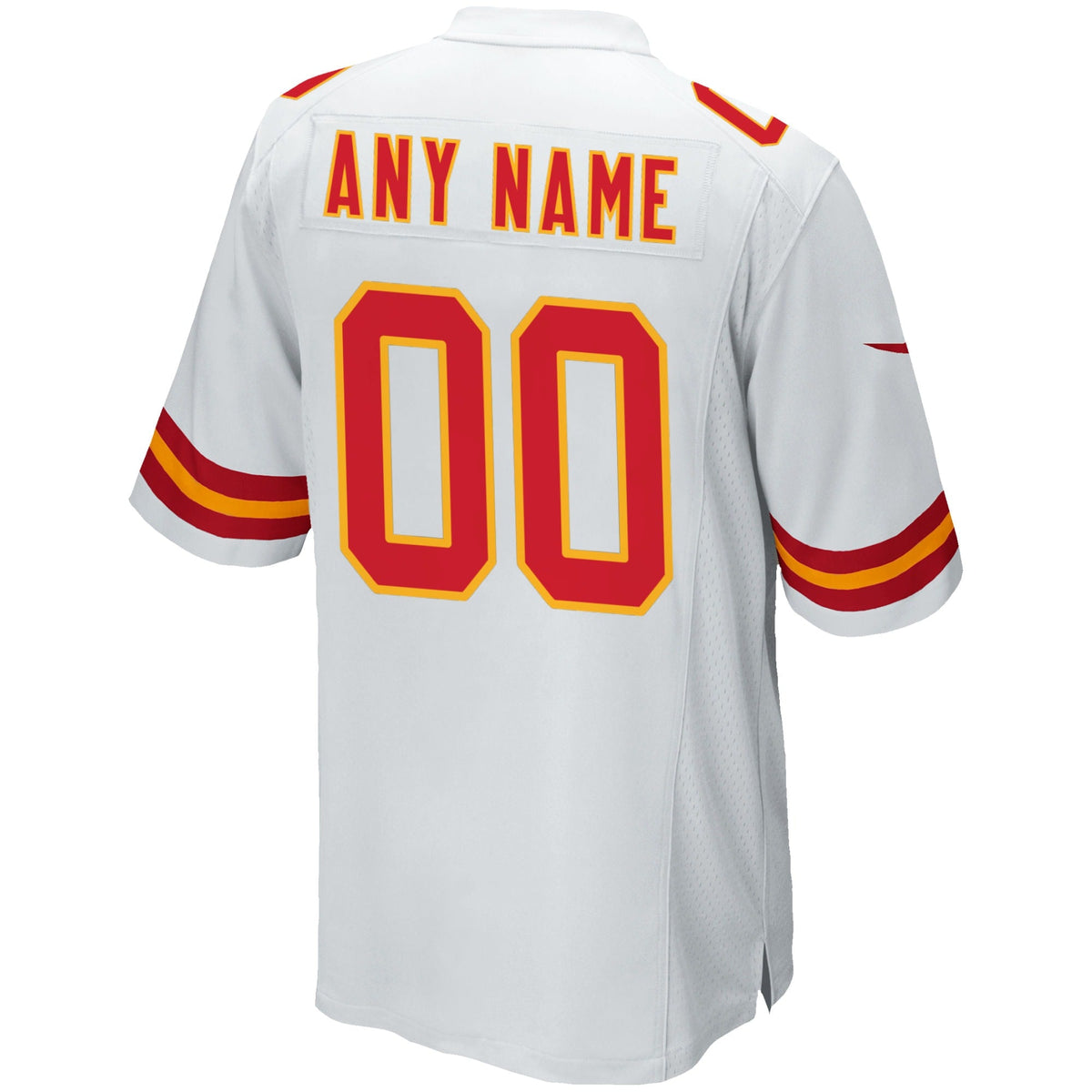 Kansas City Chiefs White Custom Game Football Jersey