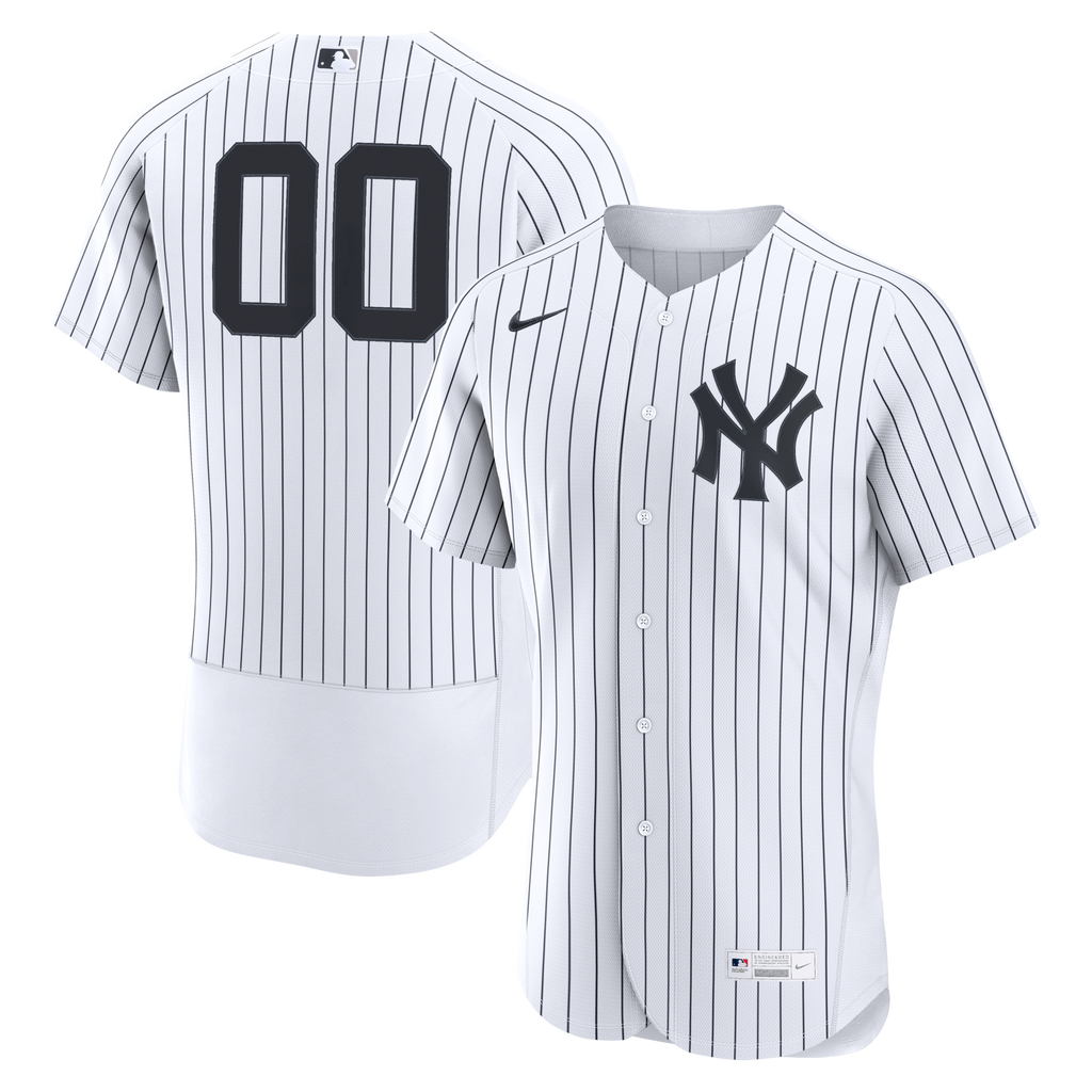 New York Yankees White Home Custom Baseball Jersey