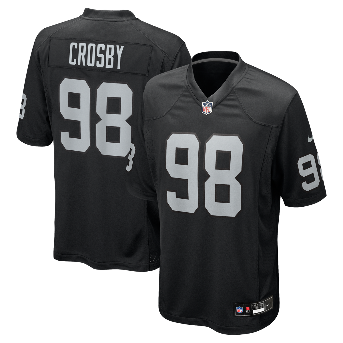 Las Vegas Raiders Maxx Crosby Black Game Football Jersey