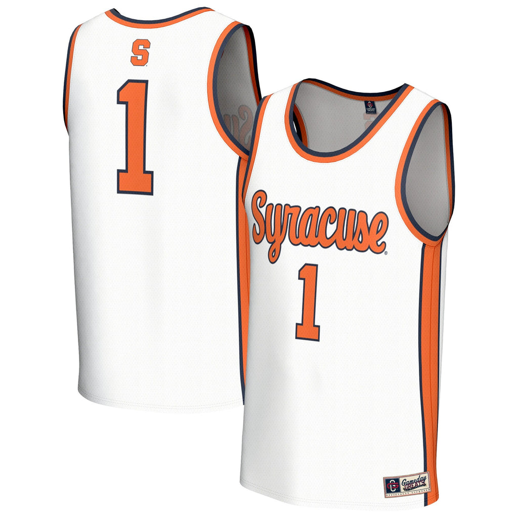 Syracuse Orange Lightweight Collegiate Basketball Fashion Jersey - White