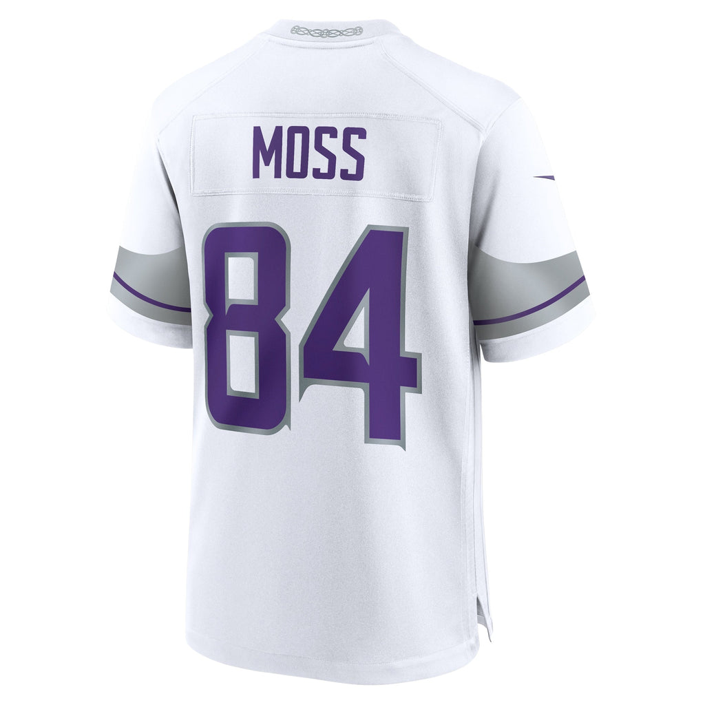 Minnesota Vikings Randy Moss White Alternate Retired Player Game Football Jersey