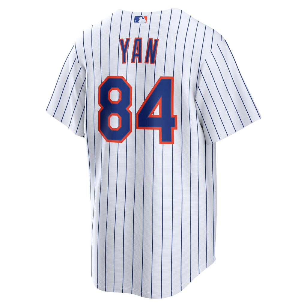 New York Mets Jefry Yan White Home Replica Baseball Jersey