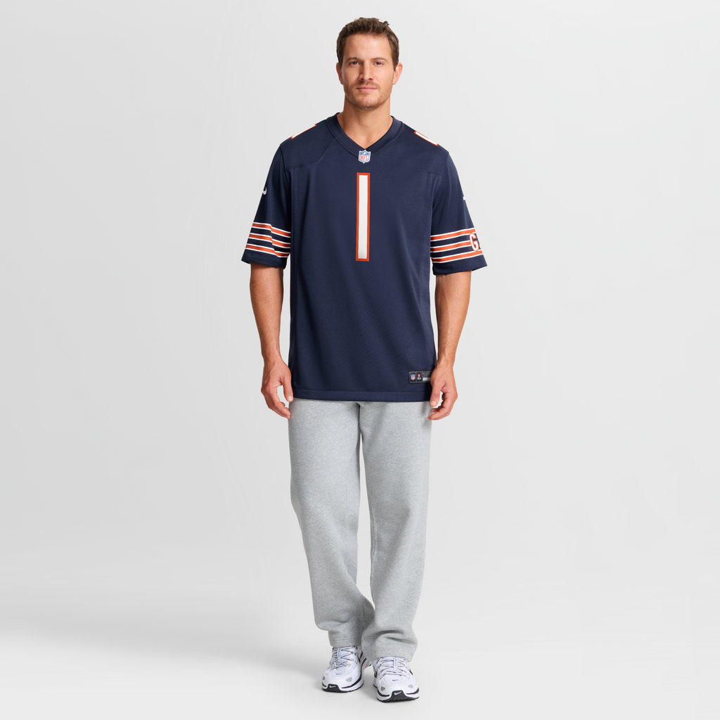 Chicago Bears Number 1 Dad Navy Game Football Jersey