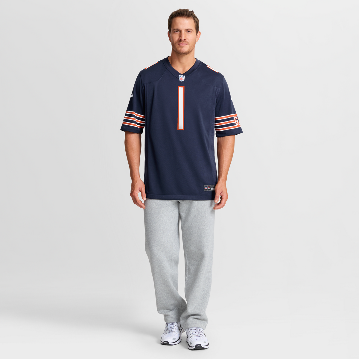Chicago Bears Number 1 Dad Navy Game Football Jersey