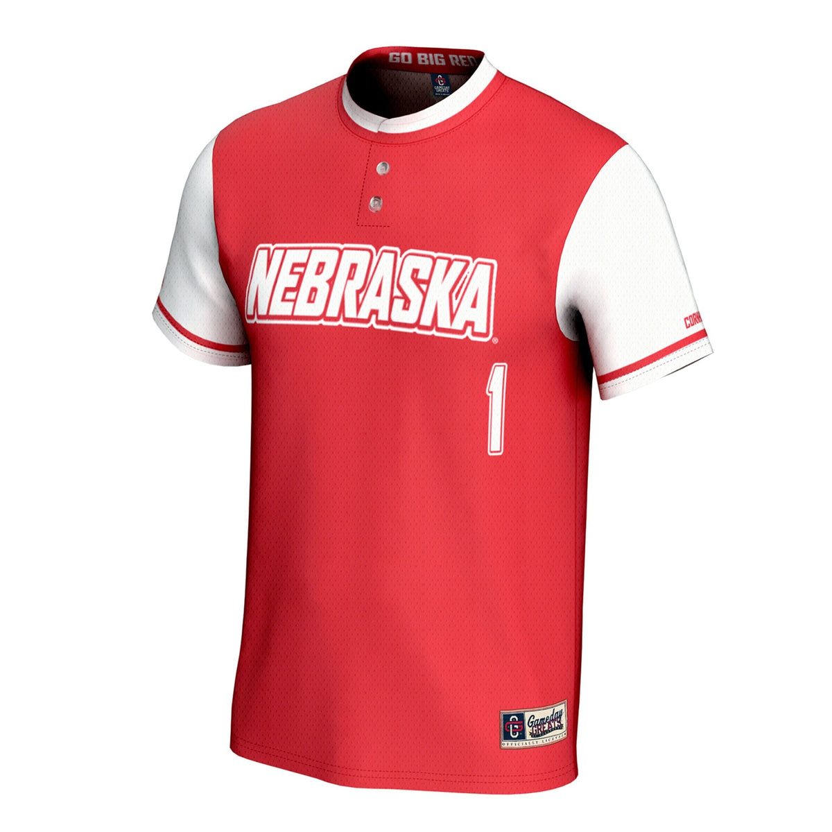 Nebraska Huskers Lightweight Collegiate Softball Fashion Jersey - Scarlet
