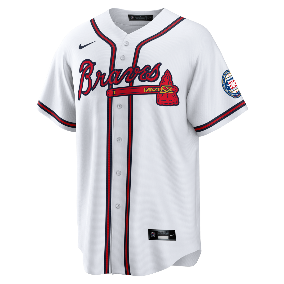 Atlanta Braves Andruw Jones White Home Replica 2026 Hall of Fame Patch Baseball Jersey