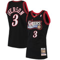 Allen Iverson Black Philadelphia 76ers 1997 Hardwood Classics Jersey