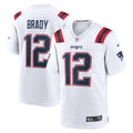 New England Patriots Tom Brady White Retired Game Football Jersey
