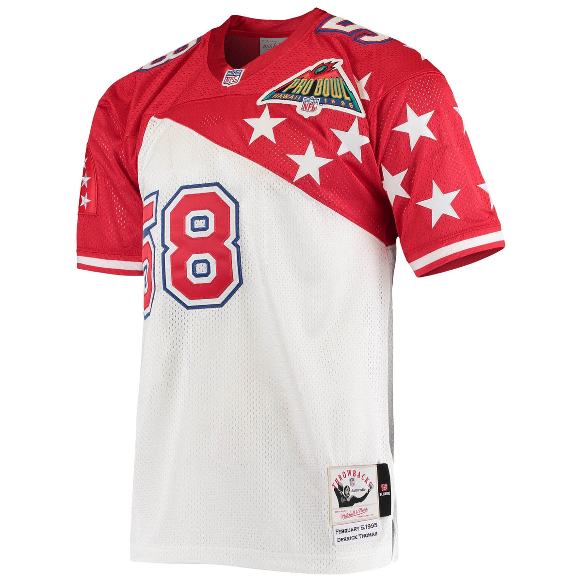AFC Derrick Thomas White/Red 1995 Pro Bowl Football Jersey