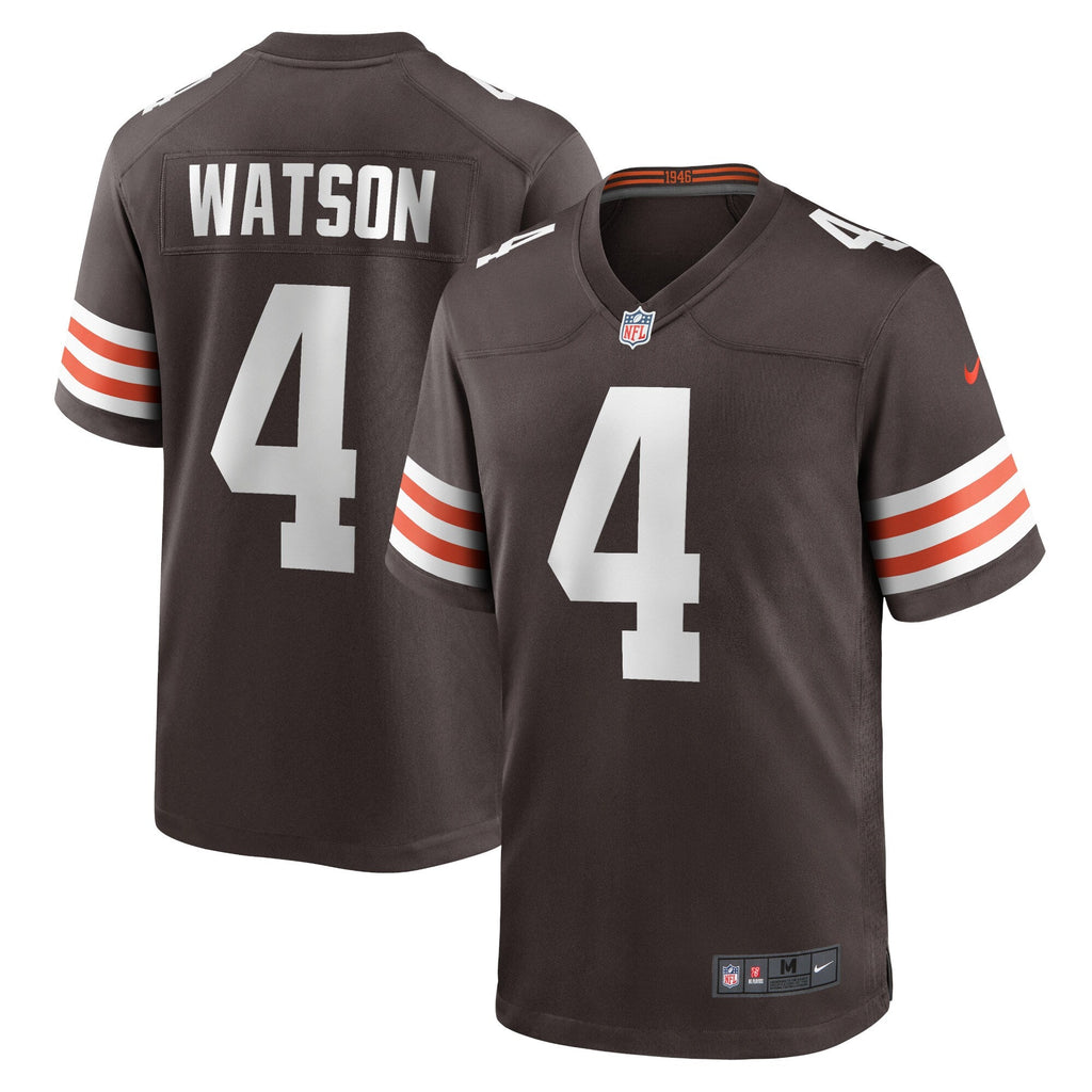 Cleveland Browns Deshaun Watson Brown Game Football Jersey