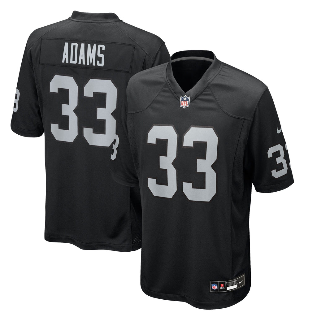 Las Vegas Raiders Jamal Adams Black Team Game Football Jersey