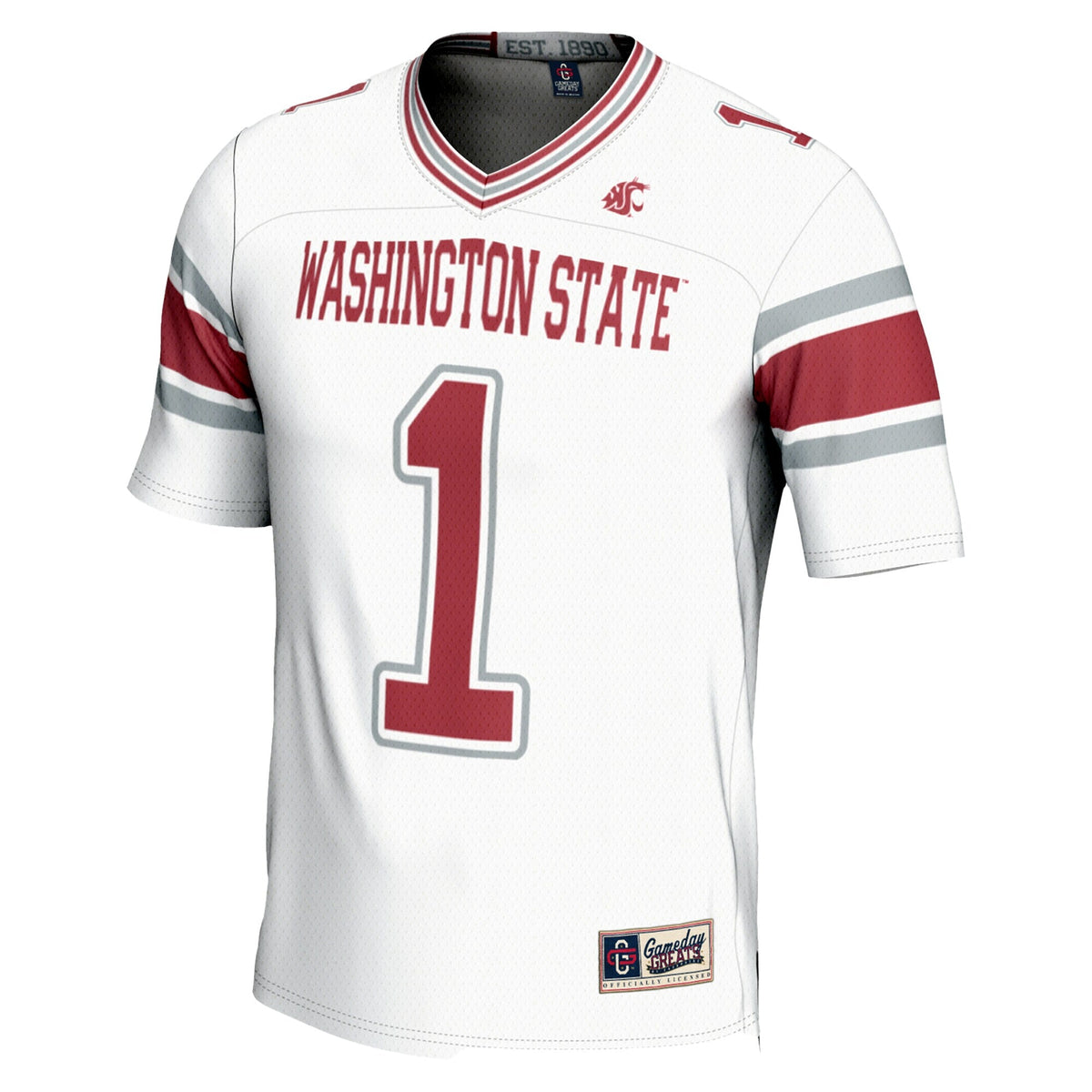 #1 Washington State Cougars Endzone Football Jersey - White