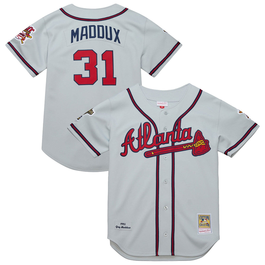 Atlanta Braves Greg Maddux Gray 1995 Throwback Baseball Jersey